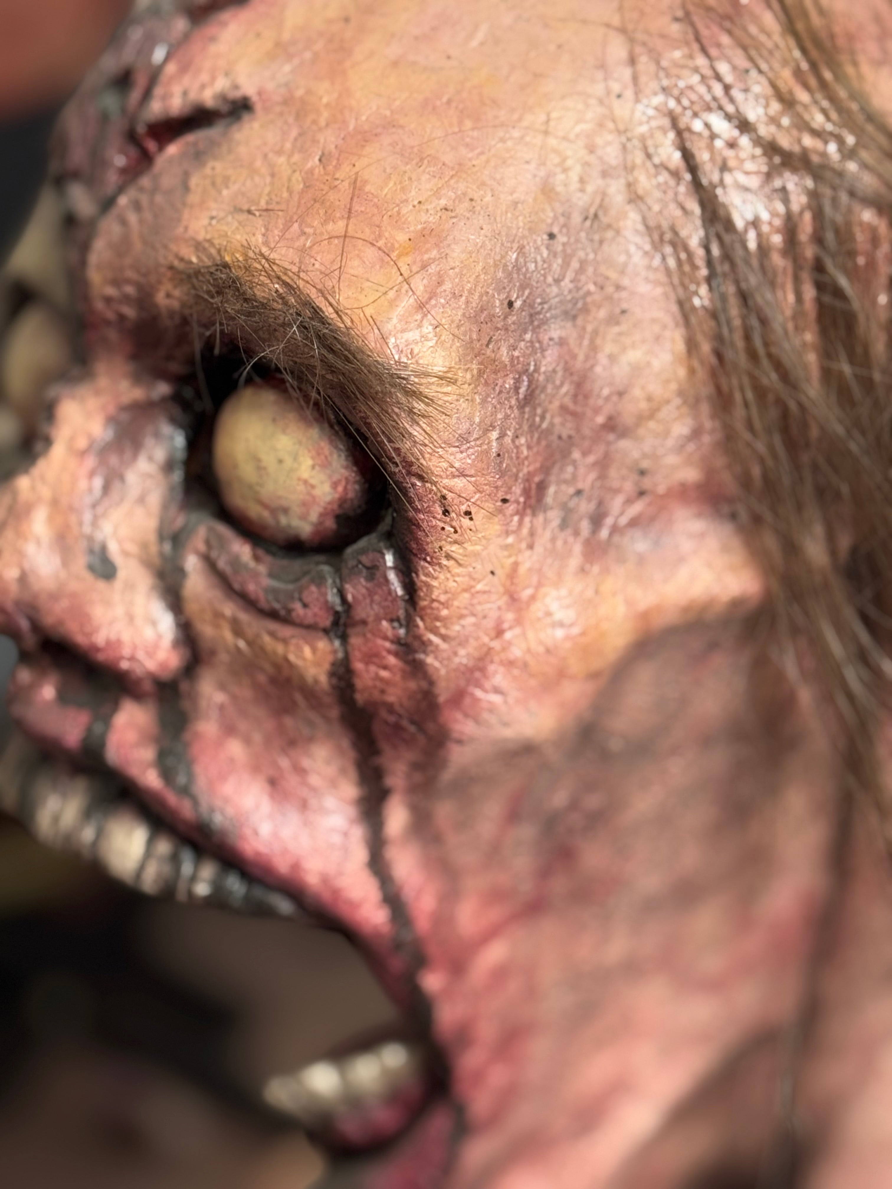 Zombie polyfoam and latex head Prop