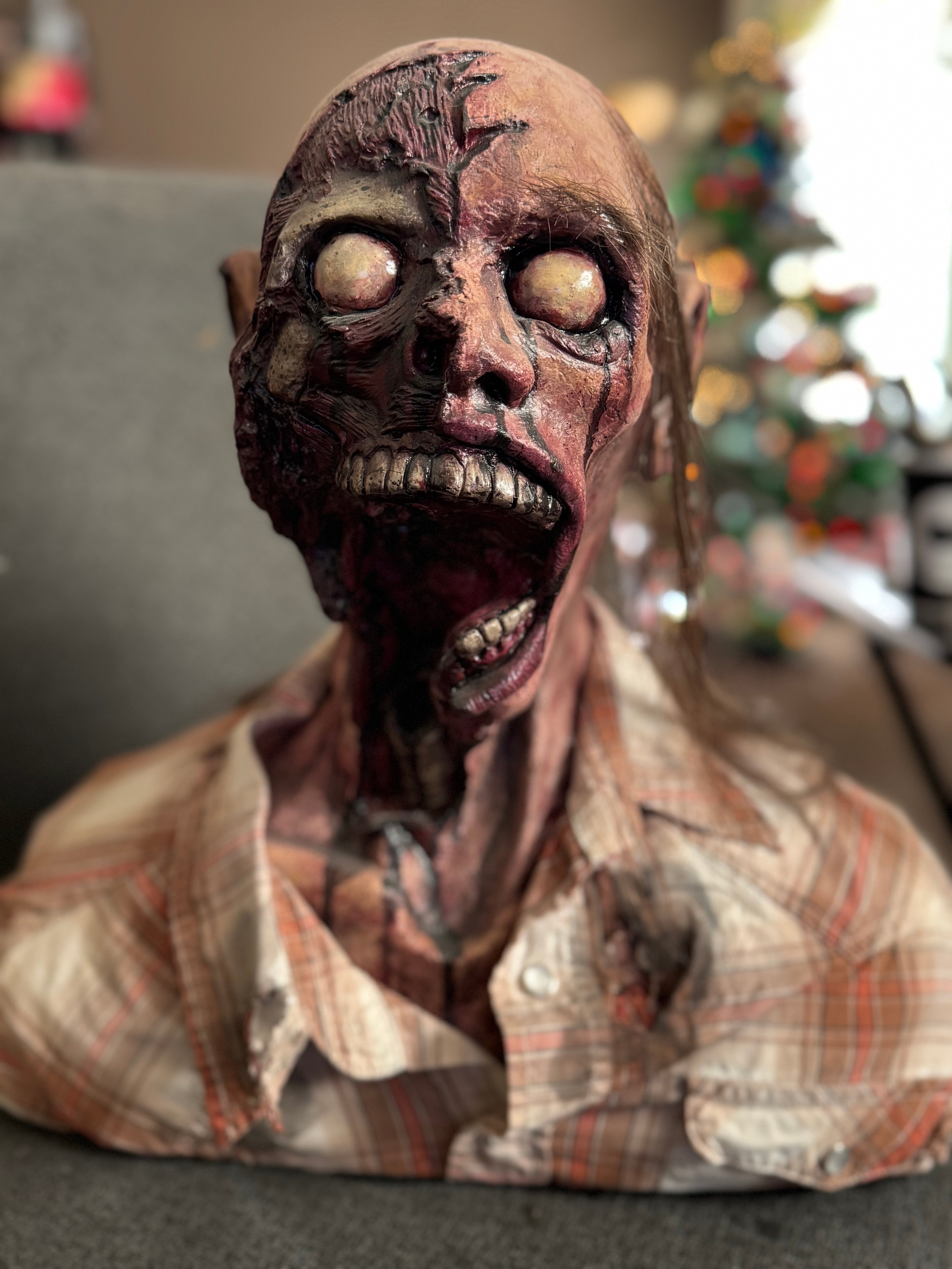 Zombie polyfoam and latex head Prop
