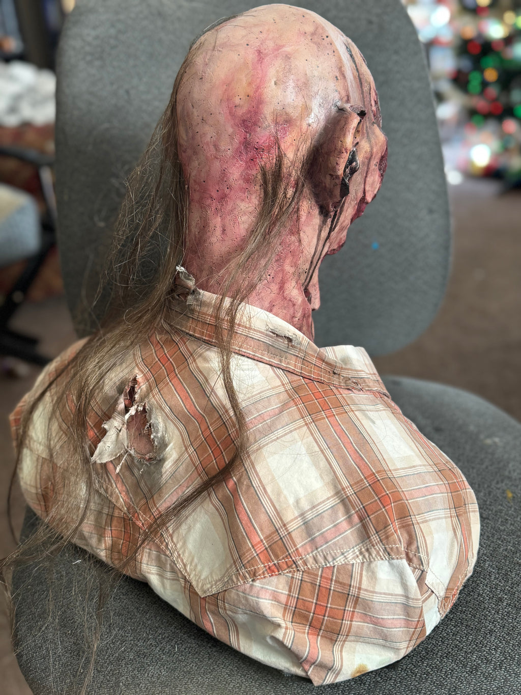 Zombie polyfoam and latex head Prop