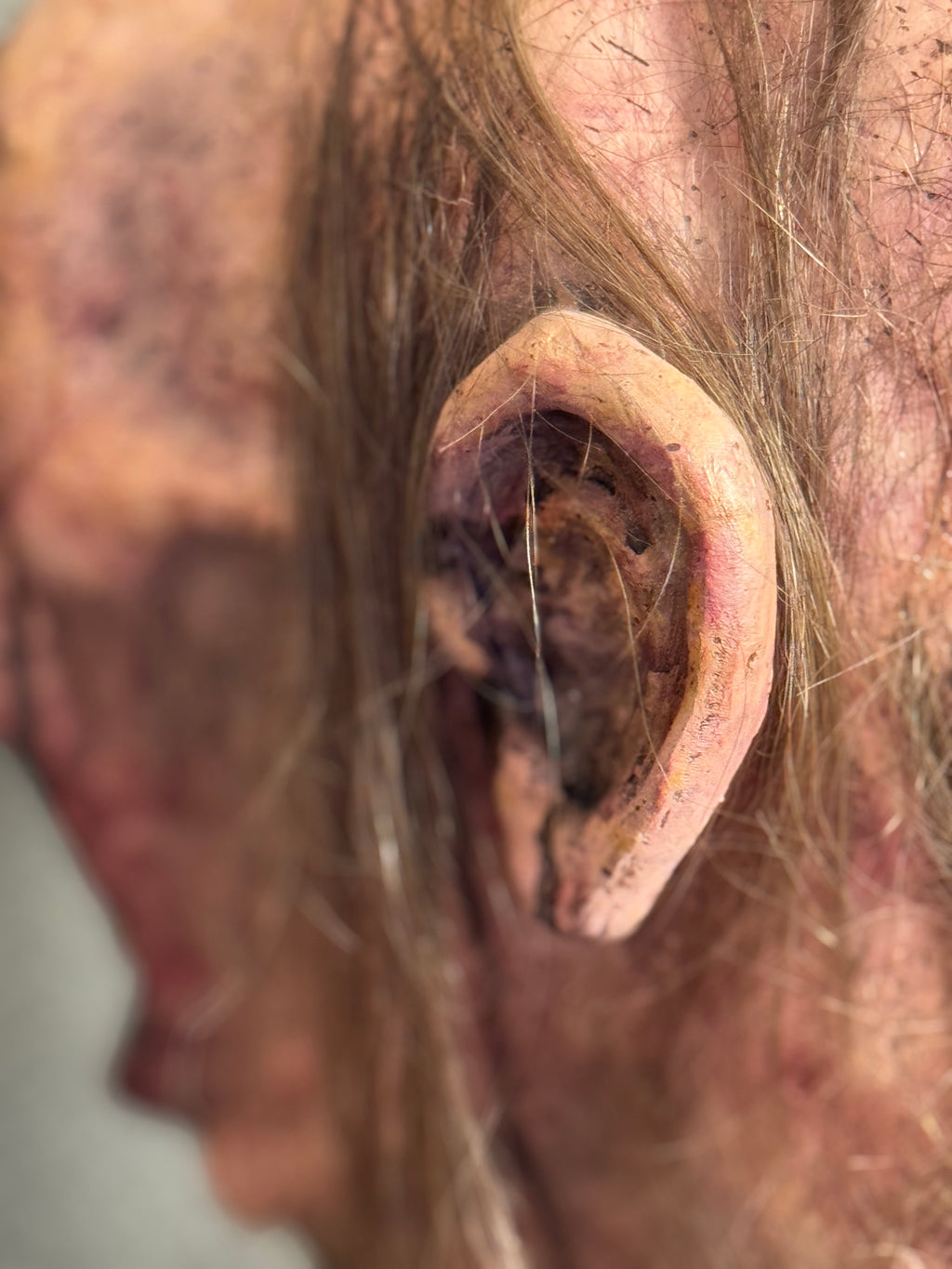 Zombie polyfoam and latex head Prop