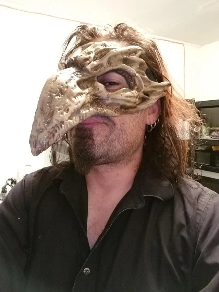 Resin and fiberglass RAVEN skull masquerade mask