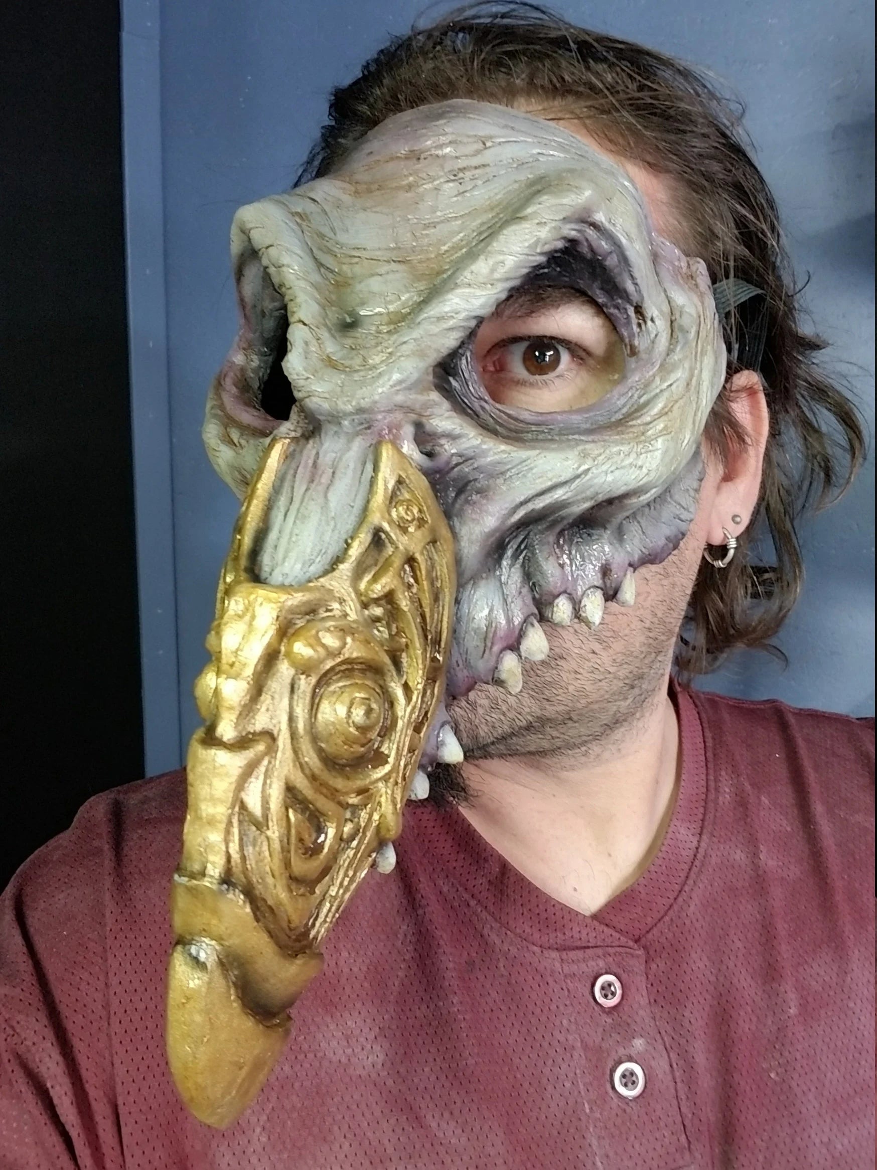 Emporer Overloard resin masquerade mask (made in the style of the Skeksis Emperor of the Dark Crystal)