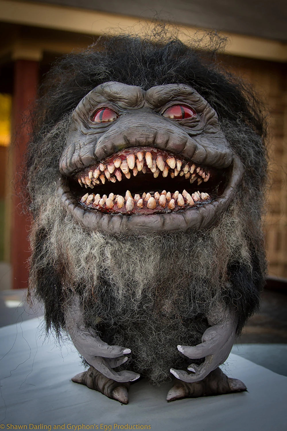 Muncher polyfoam and latex prop  (In the style of a "Critter" from the movie "Critters"