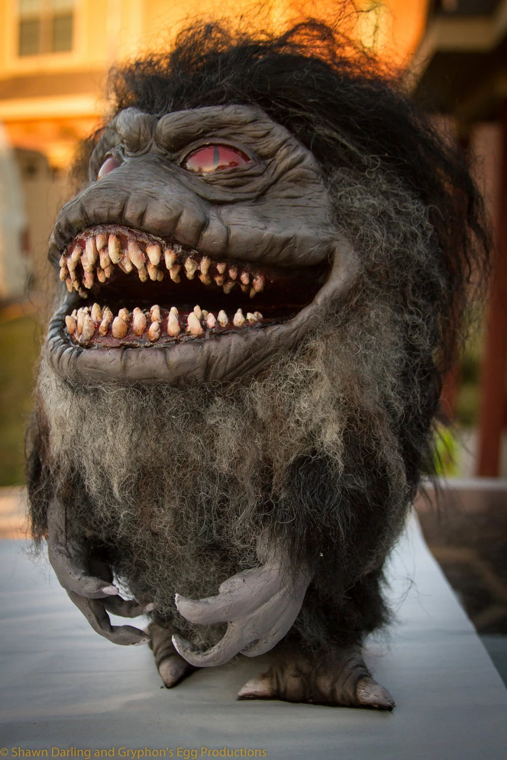 Muncher polyfoam and latex prop  (In the style of a "Critter" from the movie "Critters"