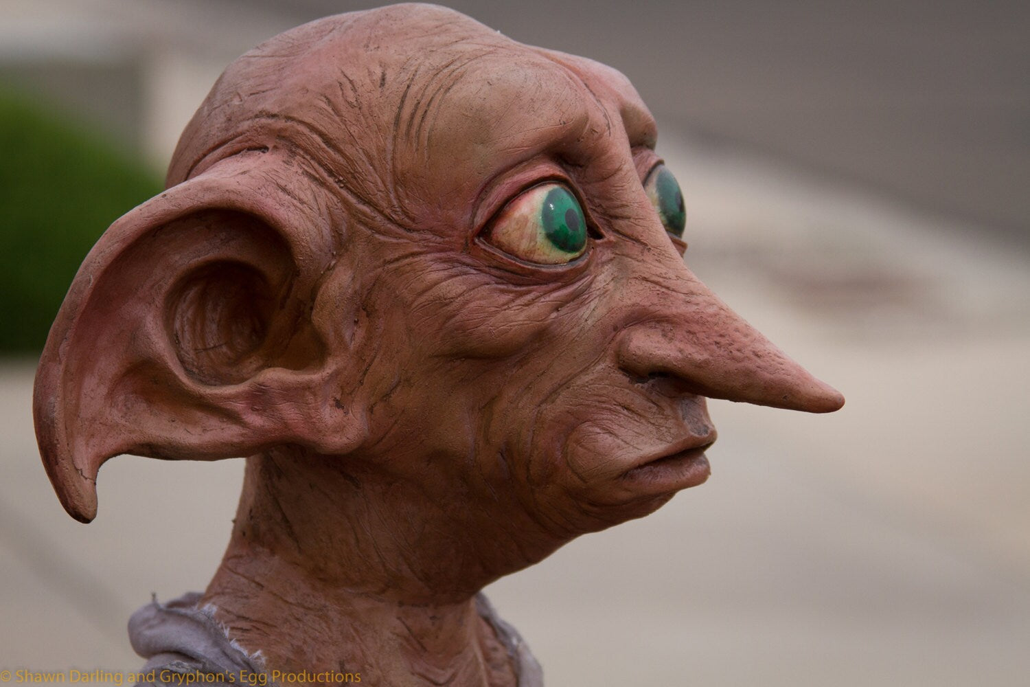 Life size House Elf Polyfoam and latex statue. (In the style of "Dobby" from Harry Potter)
