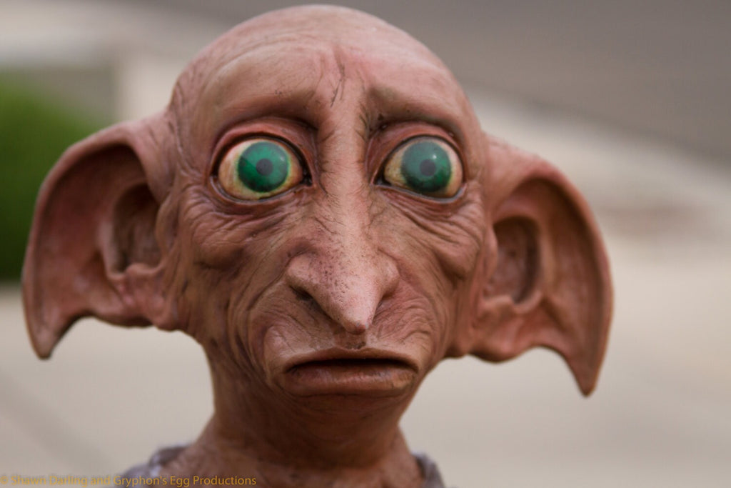 Life size House Elf Polyfoam and latex statue. (In the style of "Dobby" from Harry Potter)