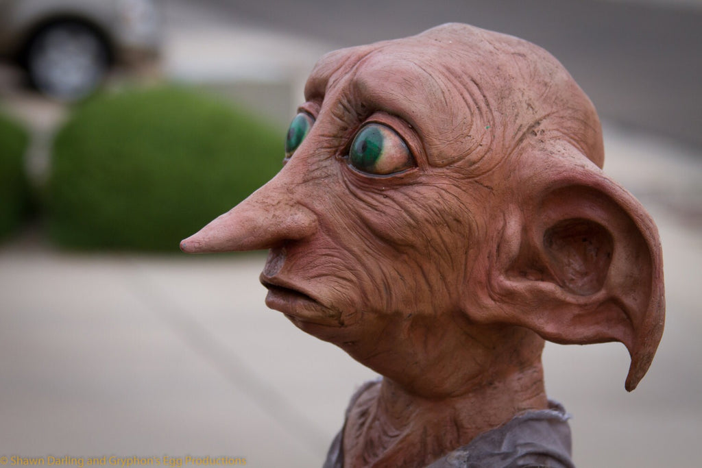 Life size House Elf Polyfoam and latex statue. (In the style of "Dobby" from Harry Potter)